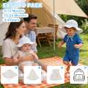 Zando UPF 50+ Baby Sun Hat for Baby Girl Boy 0-4T - Wide Brim Toddler Bucket Hat Adjustable Strap Infant Hats for Outdoor