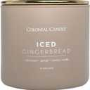 Colonial Candle Iced Gingerbread Scented Jar Candle, Pop of Color Collection, 3 Wick, 14.5 oz - Up to 60 Hours Burn