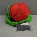 Juegoal Christmas Inflatables Outdoor Decorations, 6FT Inflatable Xmas Santa Claus with Helicopter on Gift Box, Lighted Blow Up Santa Flying Airplane, Built in Light for Holiday Lawn Yard Garden Decor