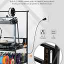 AHOWPD 3D Printer Rack Filaments Storage - Rolling 3d Printing Stand Filament Organizer, Spools Holder Racks Cart with Wheels, Heavy Duty Shelf Hold Spool PLA, ABS, PETG for Garage Office Workshop