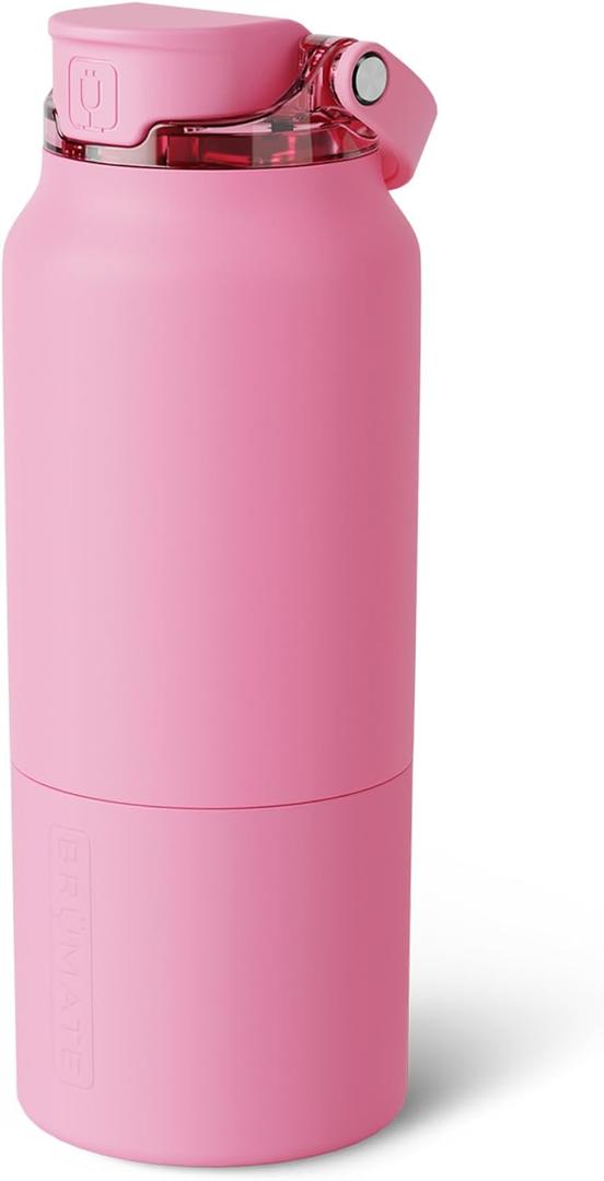 BrMate Rise 35oz Water Bottle With 100% Leakproof Covered Silicone Straw | Insulated Stainless Steel Water Bottle With Removable Straw | Fast Flow | Soft Sip Silicone Spout | BPA-Free (Primrose)