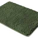 Yeaban Olive Green Bathroom Rugs – Chenille Bath Mats | Absorbent and Washable Bath Rug Non-Slip, Plush and Soft Rugs for Bathroom, Shower, Sink - 2'×3'