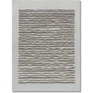 NANKAI Art White Texture Abstract Art Oil Painting Modern Minimalism Art Home Office Wall Deco Art 40x28 inches (Nkhb238)