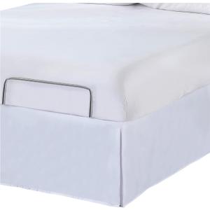 Bed Makers Never Lift Your Mattress Bed Skirt for Adjustable Beds, Split Corners, 15 Inch Drop Length, King, White