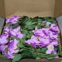 90 Pcs Purple Velvet Rose Artificial Flowers with Long Stems, Fake Silk Roses Real Touch Fake Roses Florals for Birthday Wedding Bouquet Party Arrangement Decorations