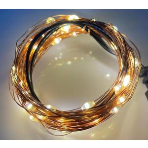 USB String Lights, Fairy Lights, Warm-White, Copper Wire, 15ft, 50 LEDs, Shapeable, Decorative.