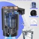 Water Jug Pump for 5 Gallon Bottle Portable Electric USB-C Charging Dispenser, Dual Powerful Motors, Fast Flow, Fits 2-5 Gallon Jugs Ideal for Home, Office, Camping, RV, Black