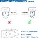 Slow Closing Toilet Seat Compatible with Toto Drake and Eco Drake Elongated Toilets Replaces Parts SS114, Non-slip Bumpers, Cotton White