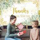 Thank You Backdrop Gold Thanksgiving Photography Background Thanks for All You Do Decorations Supplies Photo Props Teacher Employee Staff Nurse Appreciation Week Party Banner 70.8 x 43.3 inch