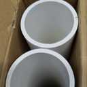 2Pcs 2 Inch PVC Pipe 17" Long White Sch40 Industrial PVC Pipes for Home DIY, Greenhouse, Garden, Farm, Workshop, Furniture Grade(2" x 17"L)