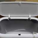 funest Bathroom Trash Can, 3.3 Gallon Slim Trash Can with Lid, Adsorption Garbage Can with Press-Top Lid, Small White Narrow Plastic Trash Bin for Bathroom, Office, Bedroom, Living Room