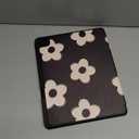Lornpa Case for iPad Pro 12.9 inch 6th/5th/4th Generation(2022/2021/2020), Protective Case with Pencil Holder, Auto Wake/Sleep Trifold Smart Stand Cute Girly Cover for iPad Pro 6th Gen, Flower Black