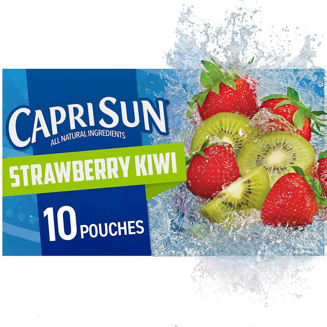 Capri Sun Strawberry Kiwi Ready-to-Drink Juice (10 Pouches) BBD:10-17-26