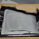 Stainless Steel Litter Box, Extra Large Litter Boxes for Big Cats, XL Metal Cat Litter Box with Lid, Anti-Urine Leakage, Non-Sticky, Include Cat Mat and Litter Scoop (Gray)