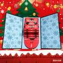 Handmade Christmas Gift Card Booklet 1 Pack, Red Plaid Gift Card Holder with Merry Christmas Text, (1)
