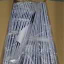 37ft (L) X 13in (H) Garden Animal Barrier Fence, 26 Pack No Dig Dog Fence Border, 1.44in Gap Decorative Fences, Rustproof Metal Wire Garden Border Fence for Dog, Rabbits Ground Stakes, White