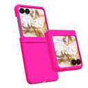 LoeoeL for Motorola Moto Razr 2024/2025 Phone Case Silicone, Fluorescent Neon Hot Pink Bright Color Jelly Gel, Minimalist Ultra Thin Slim Matte Soft Rubber Girly Cute Summer Case for Women Girl