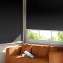 TRYAST 100% Blackout Roller Shades, Cordless No Tools No Drill Blinds for Indoor Windows, Thermal Insulation UV Protection, Easy Install Blackout Curtains with Rod & Buckles(23" W*36" H)