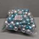 6 Feet Christmas Garland Balls Decorations Outdoor Indoor Home Party Xmas Tree Decors Decorative Wreath Ball Ornaments Bright Blue Silver