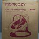 Momcozy 2-in-1 Electric Baby Swing, Dual-Arm Support System & Parent-Inspired Motions, Convertible to Toddler Seat up to 66 lbs, Adjustable Height, Lightweight, Khaki