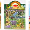 Melissa & Doug Puffy Sticker Activity Books Set of 3  Safari, Dinosaur & Ocean, with 118 Reusable Puffy Stickers and Fold-Out Scenes, Mess Free Play Set & Travel Toys for Kids Ages 4+ - FSC Certified