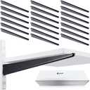 20 Pcs Adjustable Shelf Brackets for Double Track System Closet Organization Heavy Duty Wire Shelf Brackets(Black,14.5 Inch)