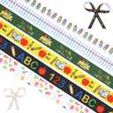 6 Rolls Back to School Grosgrain Ribbons 30 Yards School Themed Teacher Ribbon Pencil Ruler Ribbon for DIY Crafts Teacher Appreciation Gifts Wrapping Supplies