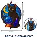 3 x Back cat Gifts, cat Christmas Ornament, White Elephant Gifts, Cat Theme Gift, Cats Lover Gift, Christmas Ornament 2025, Suncatcher Effect Stained Glass Window Hanging, car Hanging Accessories