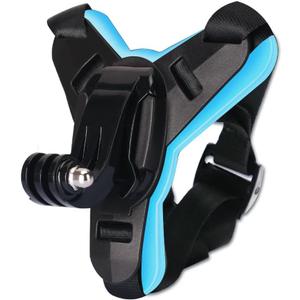 Motorcycle Helmet Chin Strap Mount for DJI Osmo Action 6/5 pro/4/3/2, Action Camera Motorcycle Helmet Mount Bent for GoPro Hero 13/12/11/10/9/8/7/(2018)/6/5 Black