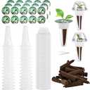 121 Pcs Seed Pods Kit, Hydroponics Garden Accessories for Hydroponic Growing System, Grow Anything Kit with 30 Grow Sponges, 30 Grow Baskets, 30 Grow Domes, 30 Pod Labels, 1 tweezer