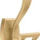Delta Dansant (1-Pack) Towel Hooks Satin Gold Double J Wall Mounted for Robes 2-Prong Holder, Bathroom Accessories DAN35-MB