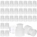 30 Pieces Plastic Push Pull Replacement Caps 28 mm Twisted Sport Bottle Lid Reusable Water Bottle Cap Non Spill Screw Tops for Water Soda, White