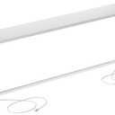 TIQLAB Sofa Table, 79''L x 9.1''W (1.2'' Thickness) Long Console Table Behind Couch, Entryway Table with Angled Metal Frame, Industrial Console Table, White, 79''L x 9.1''W x 31.5''H