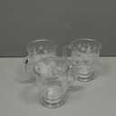 Sliner 3 Pcs Snowman Mugs Coffee Mugs Winter Snowflake Glass Mug with Handle 15 oz Winter Holiday Clear Cups for Chocolate Cocoa Women Men Christmas Gift