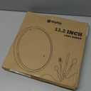 Lazy Susan Organizer, 13.2 Inch Non-Skid Bamboo Lazy Susan for Kitchen Table cabinets Closets and Kitchen Islands, Wood Turntable for Kitchen Countertop Organizer Black