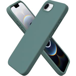 ORNARTO Compatible with iPhone 16e Case 6.1"(2025), Liquid Silicone 3 Layers Full Covered Soft Gel Rubber Phone Case,Shockproof Protective Cover with Anti-Scratch Microfiber Lining-