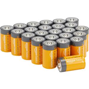 Amazon Basics 24-Pack D Cell Alkaline All-Purpose Batteries, 1.5 Volt, 5-Year Shelf Life