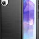 for Samsung Galaxy A06 Case,Shockproof Soft Rubber Protective Phone Case Cover - Black
