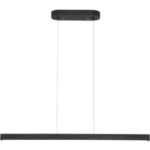 47" Black Linear Pendant Light Wooden Led Linear Pendant Light Fixtures Ceiling Hanging Dimmable Pendant Lights for Dining Room Kitchen Island Pool Table Lights Black Wood Finish
