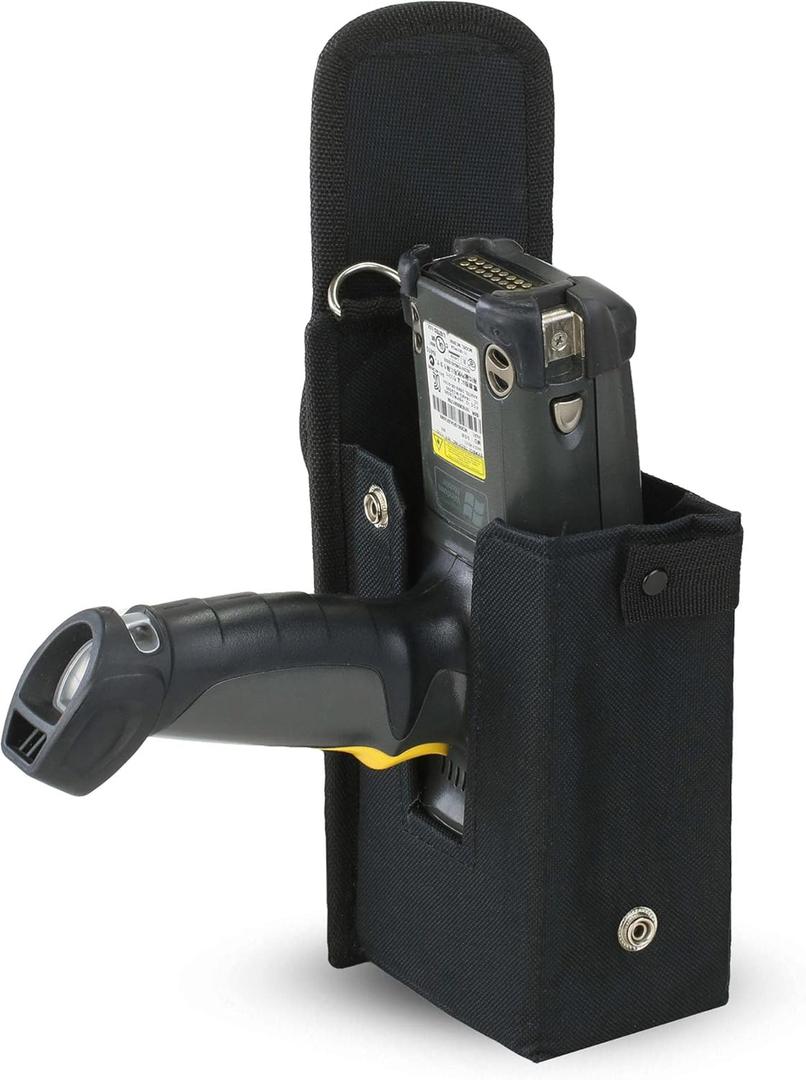 Barcode Scanner Holster (Large) | Ballistic Nylon Carrying Case Pouch for Pistol-Grip Mobile Computers | Belt Clip, Belt Loop, Shoulder Strap | Fits Zebra Scanner MC9500/9300/9200/9100