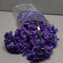 Flojery Silk Hydrangea Heads Artificial Flowers Heads with Stems for Home Wedding Decor,Pack of 10 (Purple)