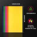 Colored Cardstock 12x24 Inch 30 Sheets 80LB/220GSM 5 Primary Colors,Solid Core No White Center,Compatible with Cricut Venture/Maker 3/4/Maker,Explore 3/4/Air 2/Air/One 12x24 Extended Cutting Mat