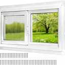 NeatiEase Basement Window, 36" x 24" Heavy Duty Vinyl Sliding Windows with Double Pane Insulated Tempered Glass and Fiberglass Screen for Basement, Bathroom, Garage, Shed, Home Replacement (White)
