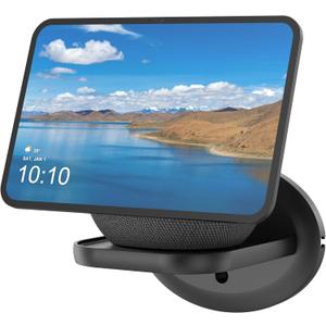 PlusAcc Wall Mount for Show 8 (2025 Release) & Show 11 & Nest WiFi - Space Saving Wall Holder Shelf Hanger for Speakers Less Than 15 lbs, Built-in Cable Management (Black)