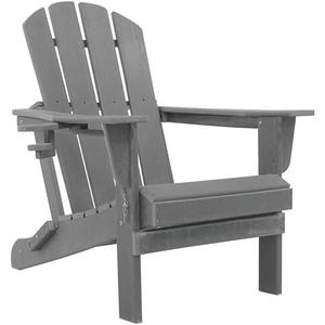Adirondack Chairs, HDPE All-Weather Adirondack Chair, Fire Pit Chairs (Folding, Grey)