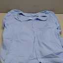 Button Down Linen Shirts for Men Casual Long Sleeve Regular Fit Cotton Beach Shirts with Pocket (X-Large, Blue)