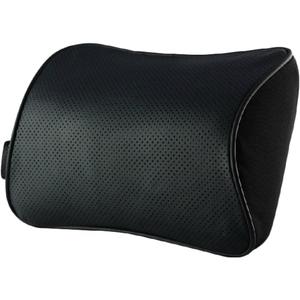 Leather Car Neck Pilloe Bone Pillow One Piece (Black)