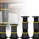 4 Pcs Adjustable Height Bed Support Legs 8.5-13 inch, Bed Frame Center Support Legs for Bed Frame/Bed Center Slat, Bed Support Reinforcement Parts Bed Slats Support Leg Bed Legs Replacement