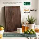 24'' Luxury American Black Walnut Wood Cutting Boards for Kitchen Large
Extra Large, Reversible, Wooden Cutting Board, Solid Hardwood, Charcuterie Board, Butcher Block, Gourmet Kitchen Gift