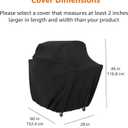 Amazon Basics Gas Grill Barbecue Cover, Waterproof, Water Resistant, Wind Resistant with Elastic Cord, Protection Against UV, Fits Grills up to 60 x 28 x 46 inches, Medium, Black
